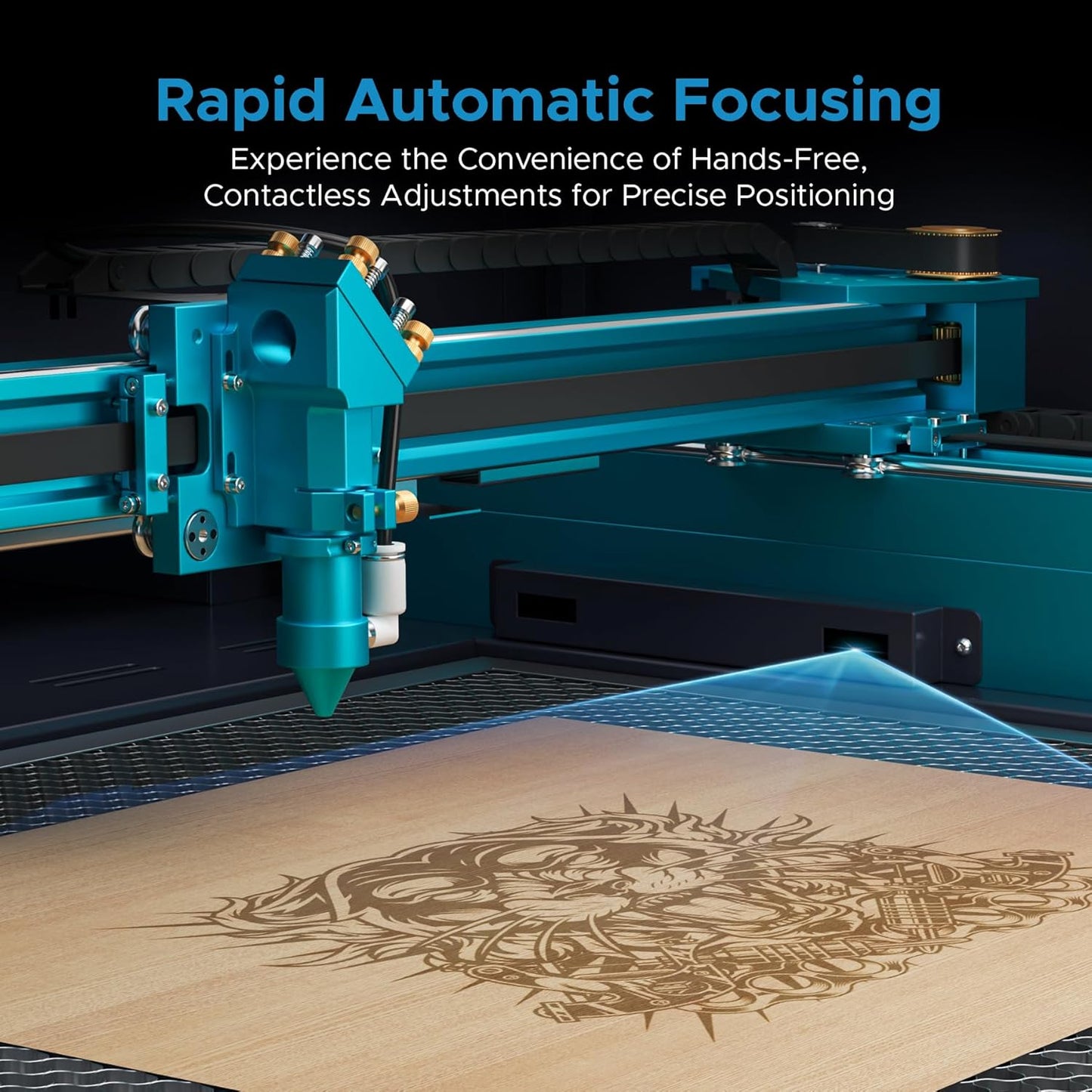 OMTech Pronto 100W CO2 Laser Engraver with Water Chiller&LightBurn, 28"x20" Laser Engraving Machine with Autofocus 2 Way Pass-Throughs Built-in Air Assist, Laser Cutter for Wood Glass Acrylic More