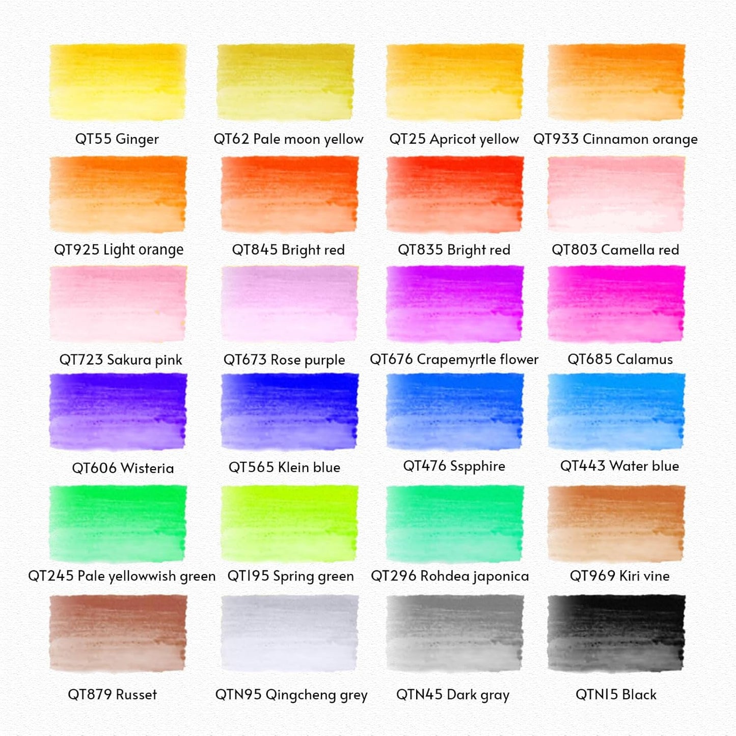 Watercolor Pens Set, 24-Color Dual Tip Paint Markers, Water-Based Coloring Markers with 1 Aquapen, 1 Colorless Blender, and 12-Page Pad, Art Supplies for Artists & Beginners