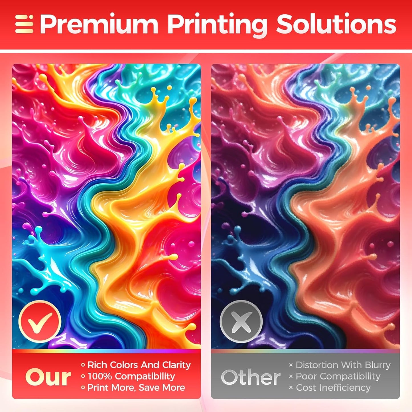 PFI-320 Pigment Ink Tank Set 5-Pack 300ml High Capacity Replacement for Canon PFI-320 PFI320 Ink Cartridges Compatible with Canon imagePROGRAF TM-200 TM-205 TM-300 TM-305 Printer Black Yellow Magenta