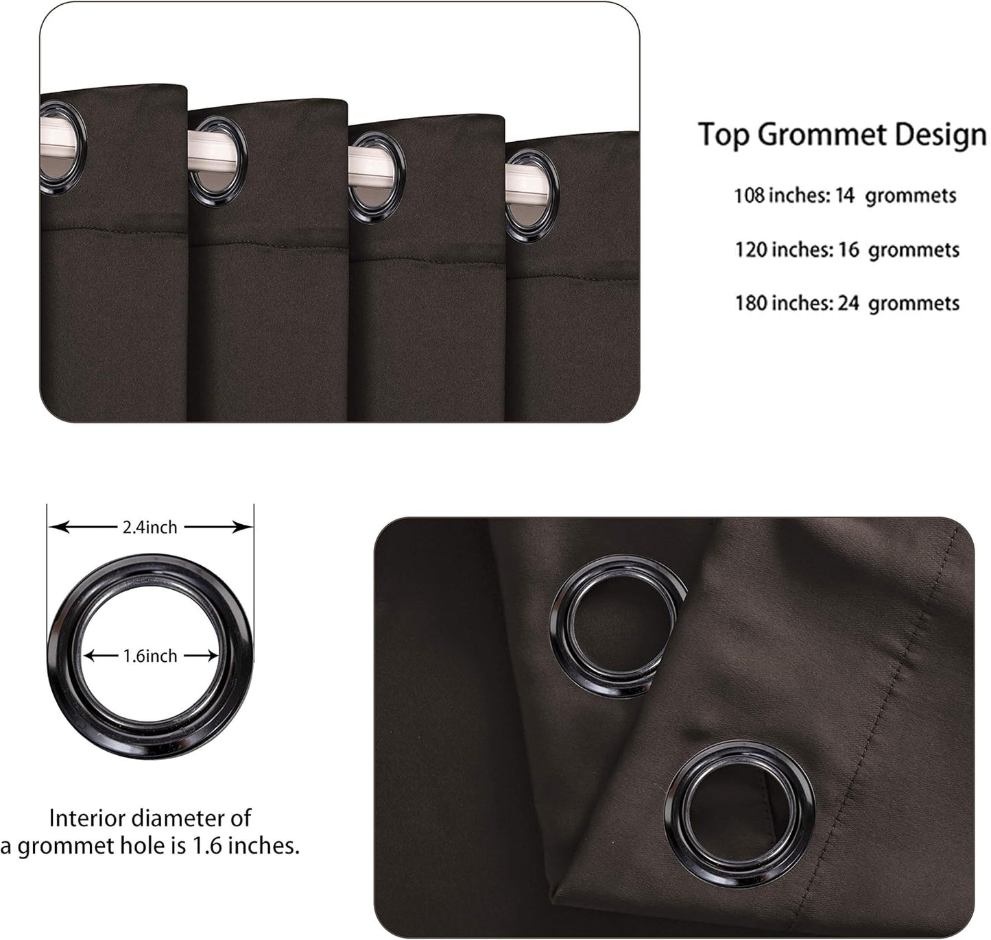 BONZER Extra Wide Room Divider Curtain Screen Partitions Total Privacy Wall Noise Reducing Blackout Curtains for Living Room, 96L x 120W Inch (8L x 10W ft), 1 Panel, Chocolate