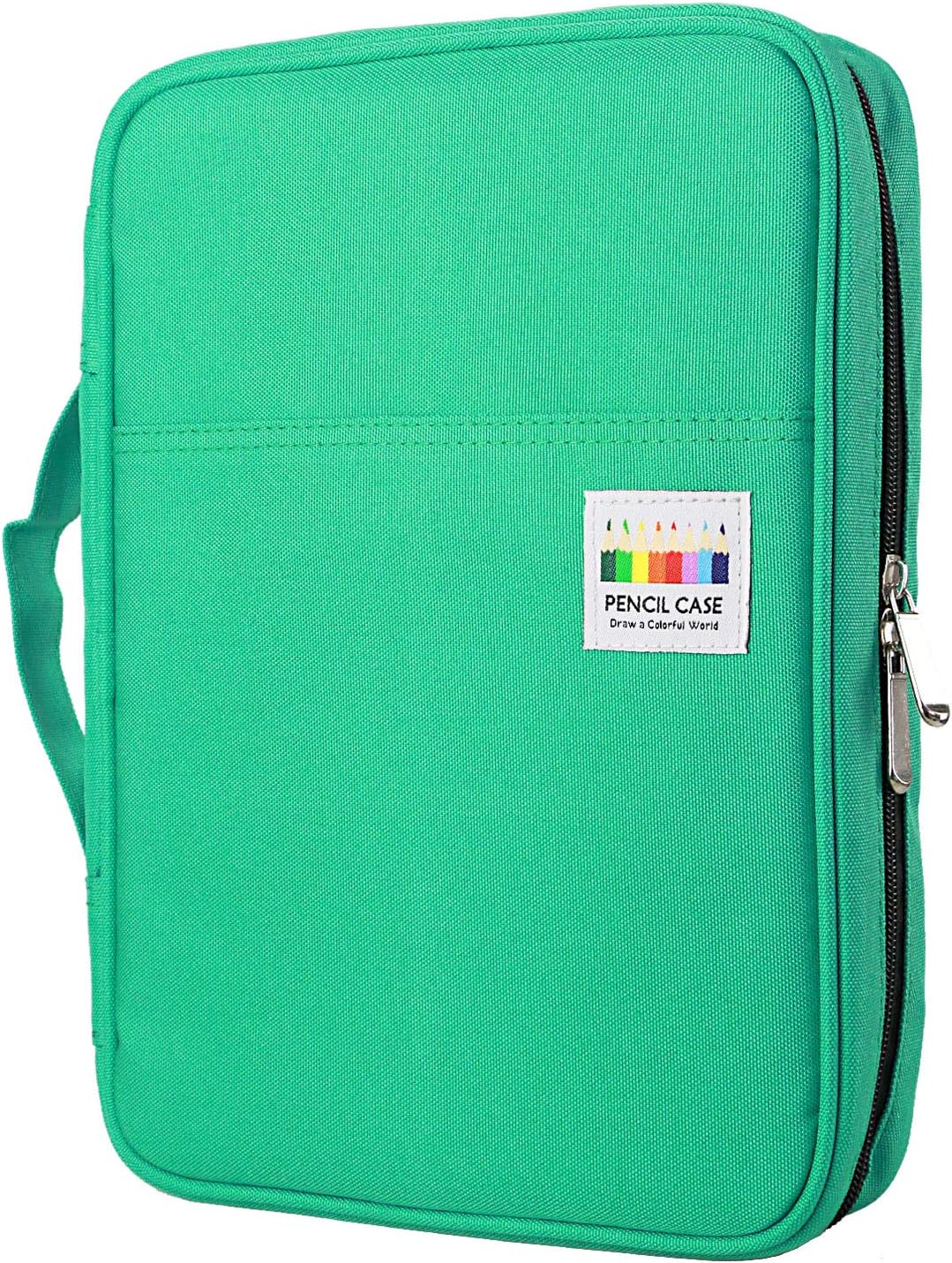 YOUSHARES 166 Slots Colored Pencil Case, 110 Slots Gel Pens fo Coloring Case Organizer, Handy Multilayer Color Pencil Holder for Glitter Gel Pens, Refills, Colored Pencils for Adults & Artist (Green)