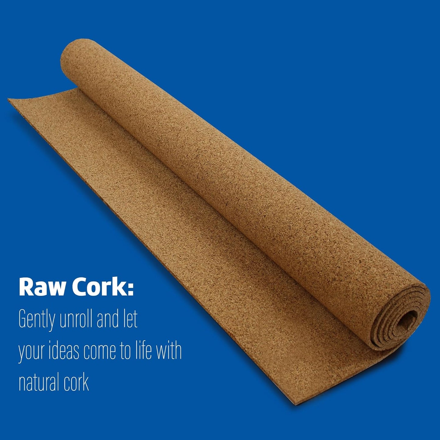 Flipside Products Cork Roll 4' x 6' x 3MM - DIY Bulletin Board, Wall Accent, Décor, Soundproofing, Cork Board Roll, Push Pin Display, Home, School, Office - Environmentally Friendly, Self-Healing