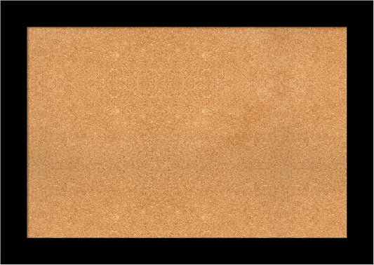 Amanti Art Natural Cork Board for Wall, 29x41 Vision Board with Black Wood Frame, Large Corkboard Office Decor for Home Organization, Casual Corkboard Pinboard to display items for home organization