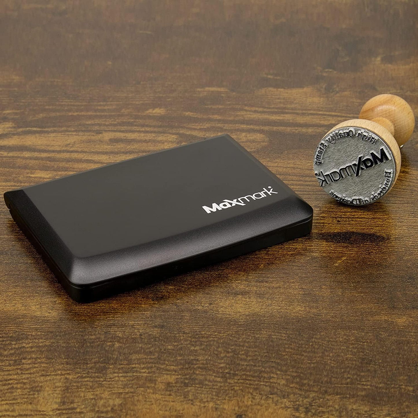 MaxMark Large Premium Dark Yellow Ink Stamp Pad - 3.5" x 6.25" - Quality Felt Pad