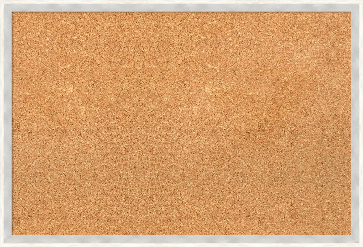 Amanti Art Natural Cork Board for Wall, 17x25 Vision Board with White Frame, Medium Corkboard Office Decor for Home Organization, Modern Corkboard Pinboard to Display Items for Home Organization in