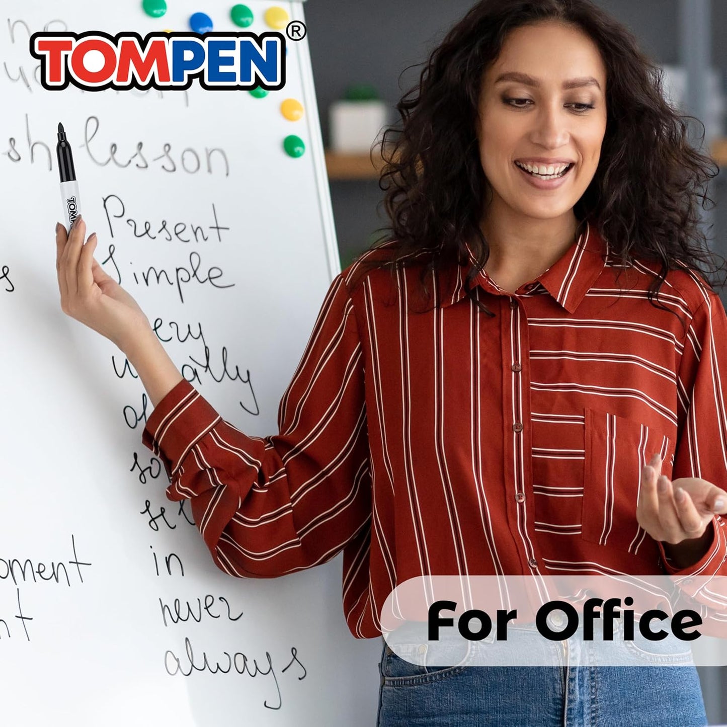 Dry Erase Markers Fine Tip,Black,48 Count Bulk,Thin Erasable Whiteboard Markers with Low Odor Ink Quick-Drying for Calendar Boards Office Home School Writing Planning