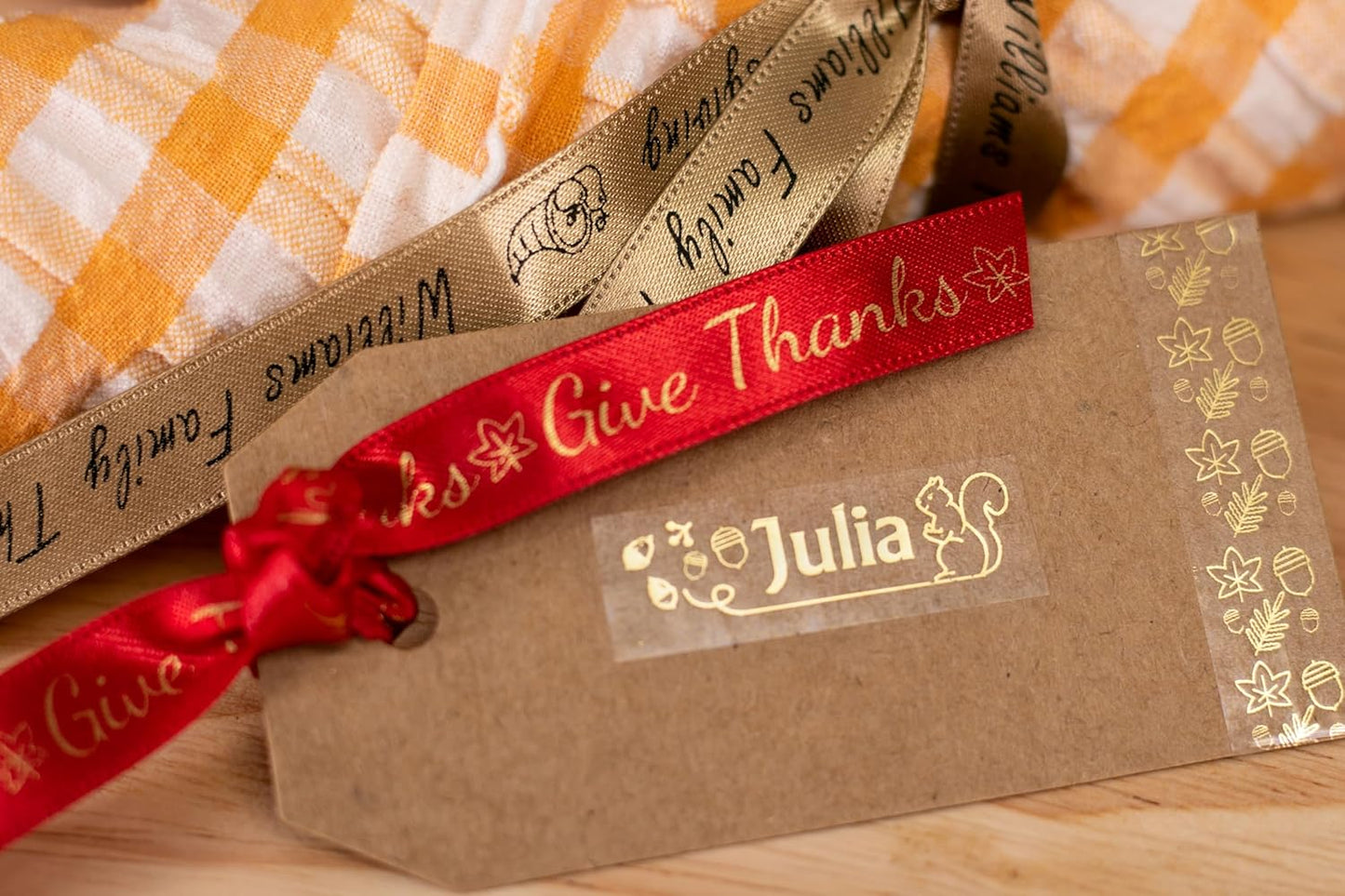 Epson LABELWORKS 218GCPX Genuine PET (Polyester) Tape Cartridge - Gold on Clear Designer Craft Label Maker Tape - 3/4" (18MM) Wide, 30'