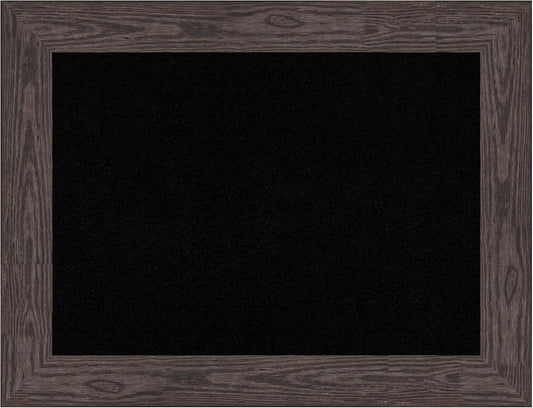 Amanti Art Black Cork Board for Wall, 26x34 Vision Board with Black Wood Frame, Medium Corkboard Office Decor for Home Organization, Country Rustic Corkboard Pinboard to Display Items for Home
