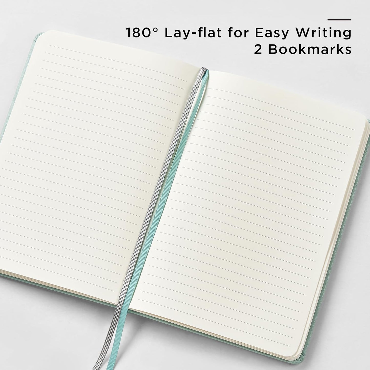 A5 Lined Leather Journal and Pen Set, Hardcover Notebook with Pen, 160 Pages 100gsm Thick Ruled Paper for Women Men Work Business School or Home Writing, 5.7'' x 8'' (Light Green)