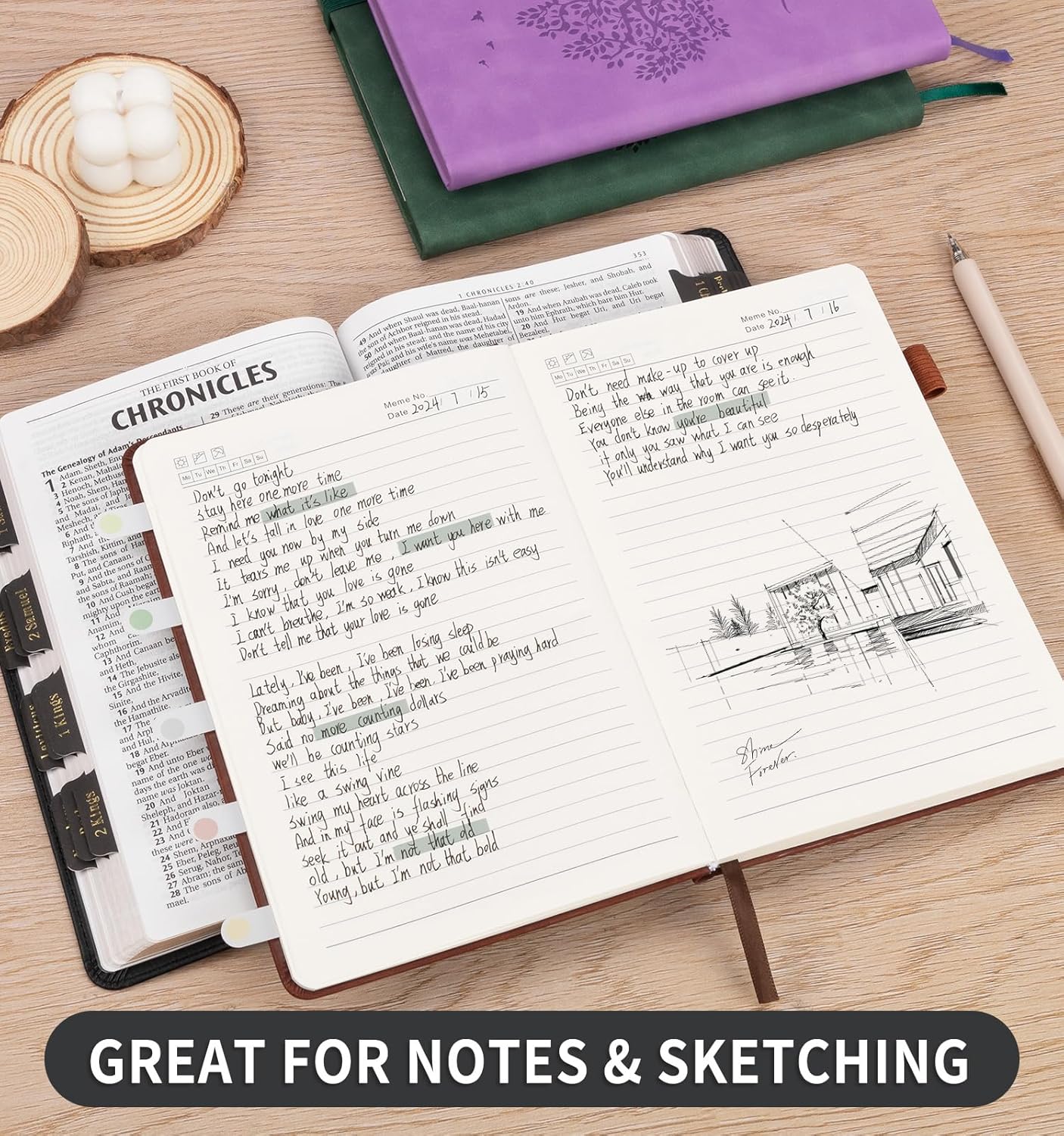 Lined Journal Notebook for Women Men, A5 Hardcover Leather Journals for Writing, 200 Pages Thick Paper, Daily Journal Notebook for Work, School, Note Taking, Business, Travel, College Ruled