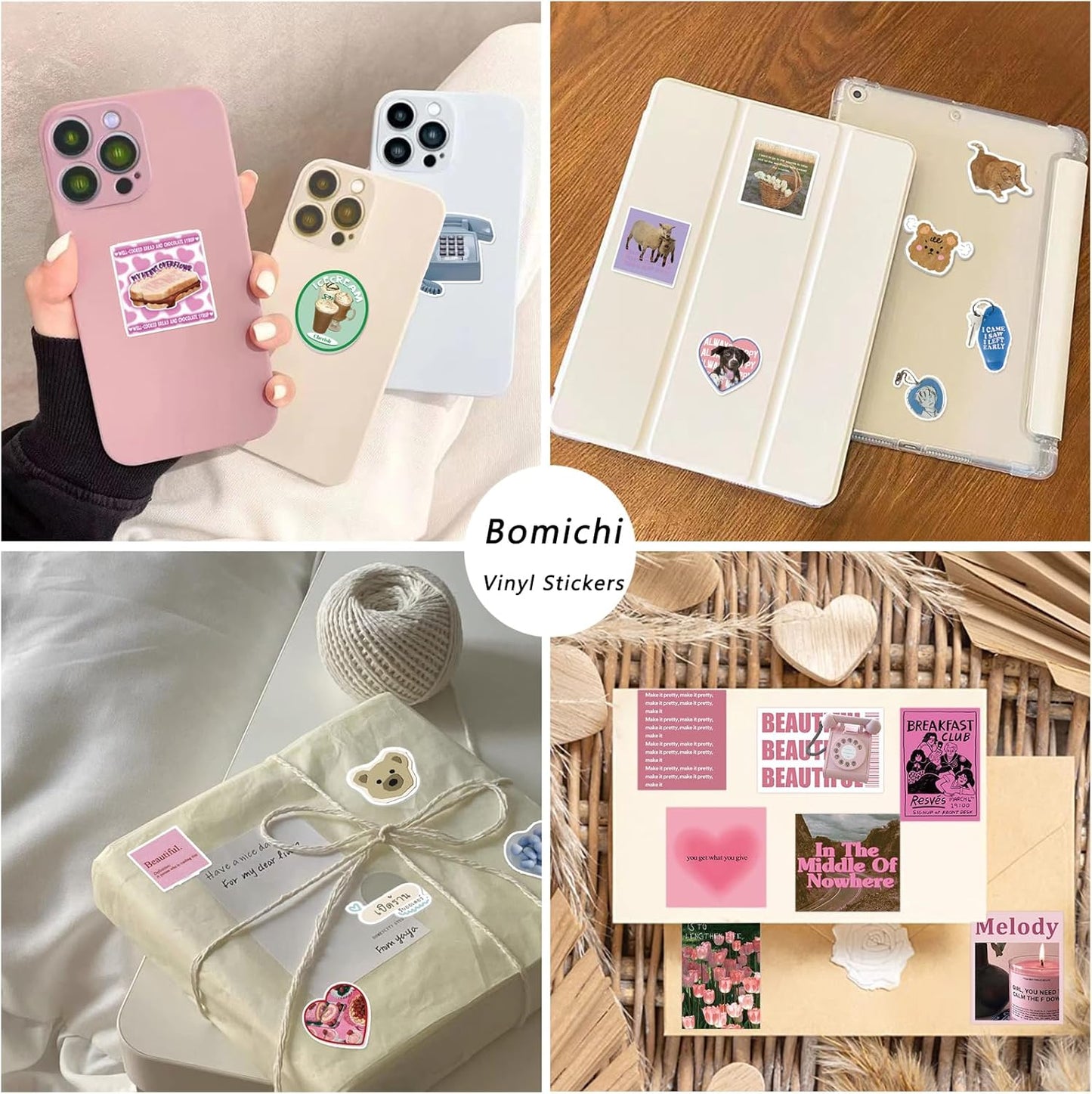 200 Pcs Cartoon Stickers,Graffiti Cute Vinyl Aesthetic Waterproof Stickers for Scrapbooking Junk Journal Bullet Journal Collage DIY Crafts Card Making Water Bottles Phone Case