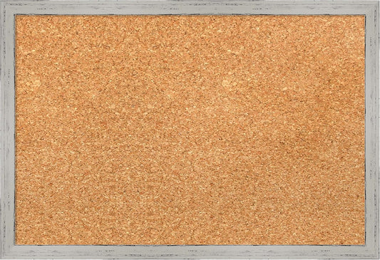Amanti Art Natural Cork Board for Wall, 13x19 Vision Board with White Frame, Small Corkboard Office Decor for Home Organization, Cottage Corkboard Pinboard to Display Items for Home Organization in