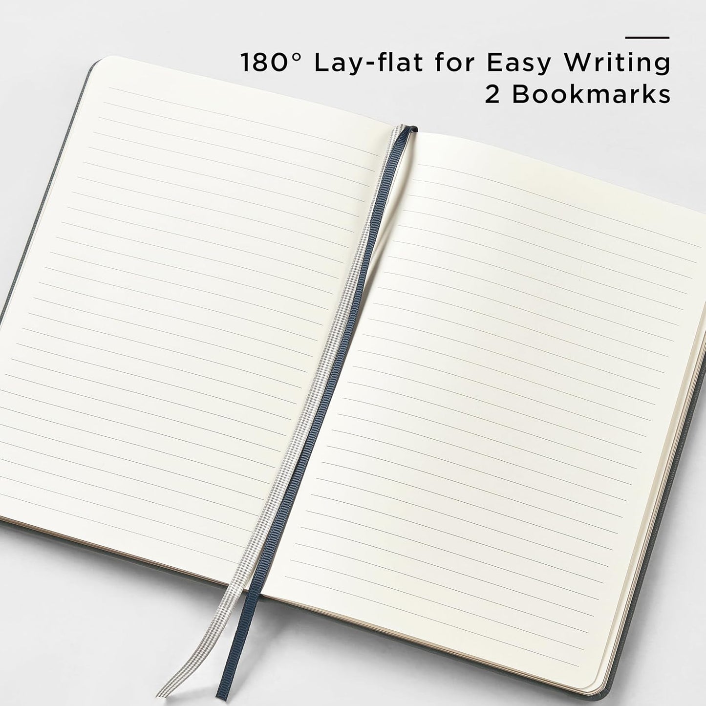 A5 Lined Leather Journal and Pen Set, Hardcover Notebook with Pen, 160 Pages 100gsm Thick Ruled Paper for for Women Men Work Business School or Home Writing, 5.7'' x 8'' (Dark Blue)