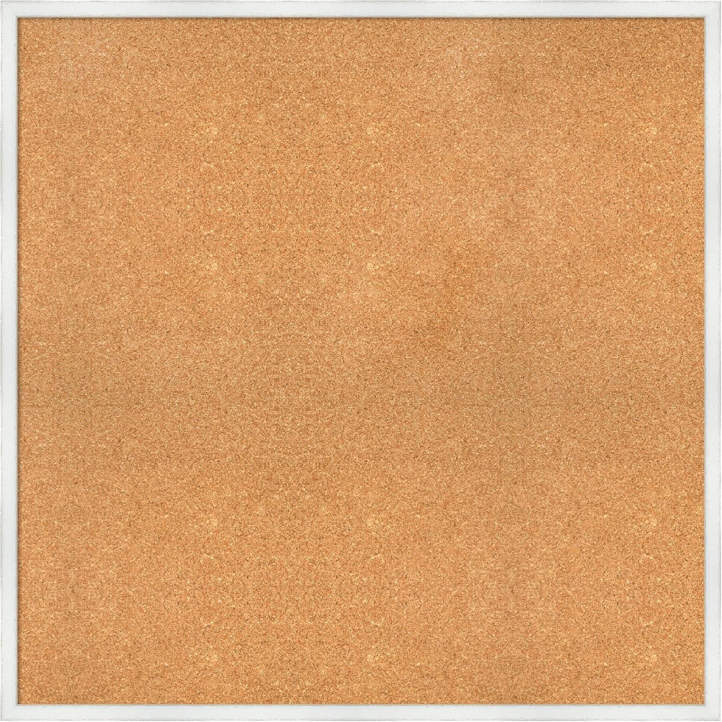 Amanti Art Natural Cork Board for Wall, 35x35 Vision Board with White Frame, Oversize Corkboard Office Decor for Home Organization, Country Rustic Corkboard Pinboard to Display Items for Home