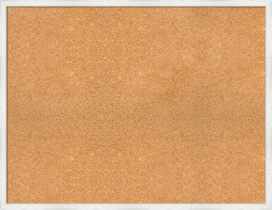 Amanti Art Natural Cork Board for Wall, 27x35 Vision Board with White Frame, Large Corkboard Office Decor for Home Organization, Country Rustic Corkboard Pinboard to Display Items for Home