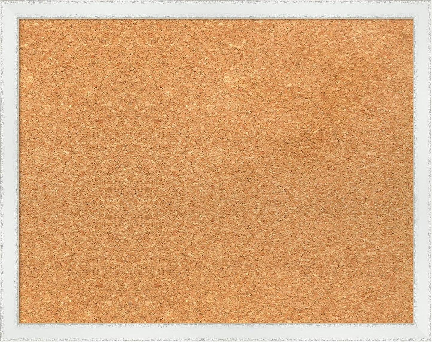 Amanti Art Natural Cork Board for Wall, 15x19 Vision Board with White Frame, Small Corkboard Office Decor for Home Organization, Country Rustic Corkboard Pinboard to Display Items for Home