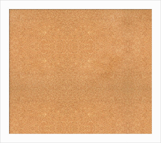 Amanti Art Natural Cork Board for Wall, 31x35 Vision Board with White Frame, Large Corkboard Office Decor for Home Organization, Casual Corkboard Pinboard to Display Items for Home Organization in