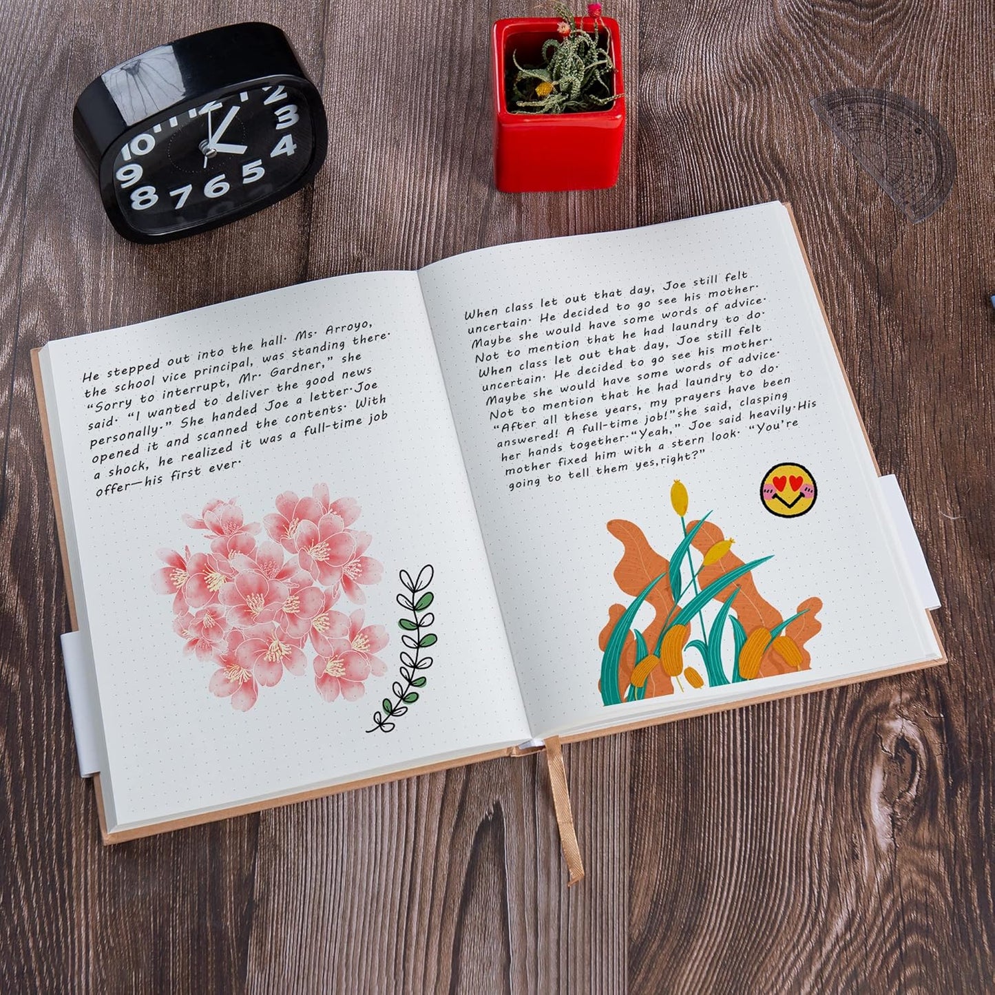 Large B5 Dot Grid Notebook Journals, Kraft Hardcover Sketchbook Subject Composition Notebooks with Dotted Grid Paper, 2 Pack, 120GSM, 102 Sheets, 7.6x10 inch, Travel Journal Set