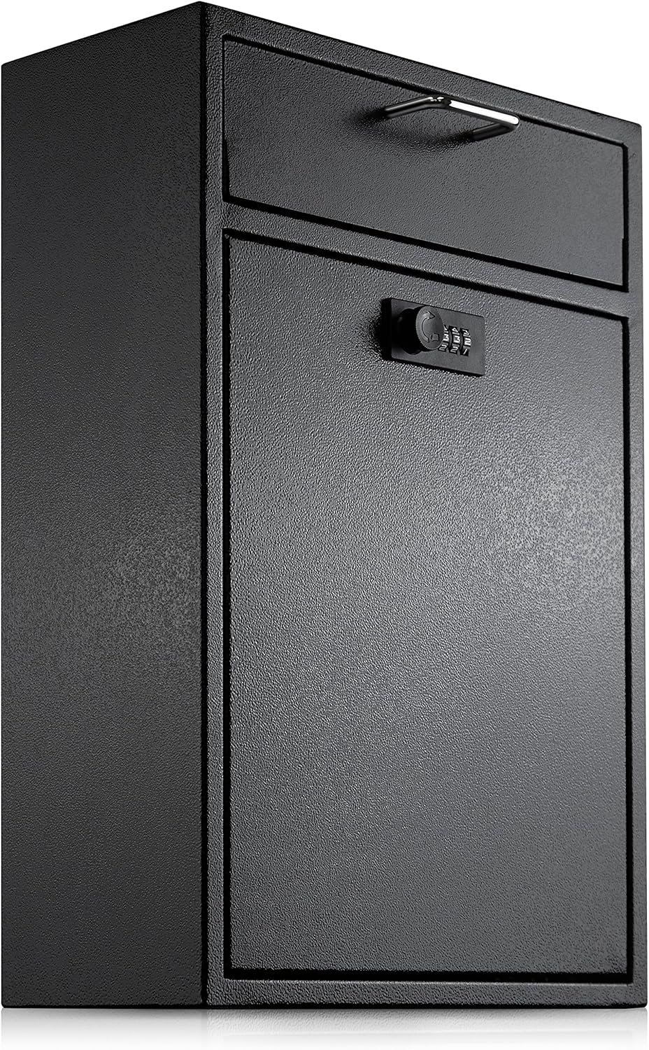 Wall Mounted Lock Box with Combination - 1.2mm Heavy Duty Steel Extra Large Mailbox - Theft Proof Mailbox for Night Key, Deposit, Money, Cash, Paperwork (11'' x 4.75'' x 15.75'')