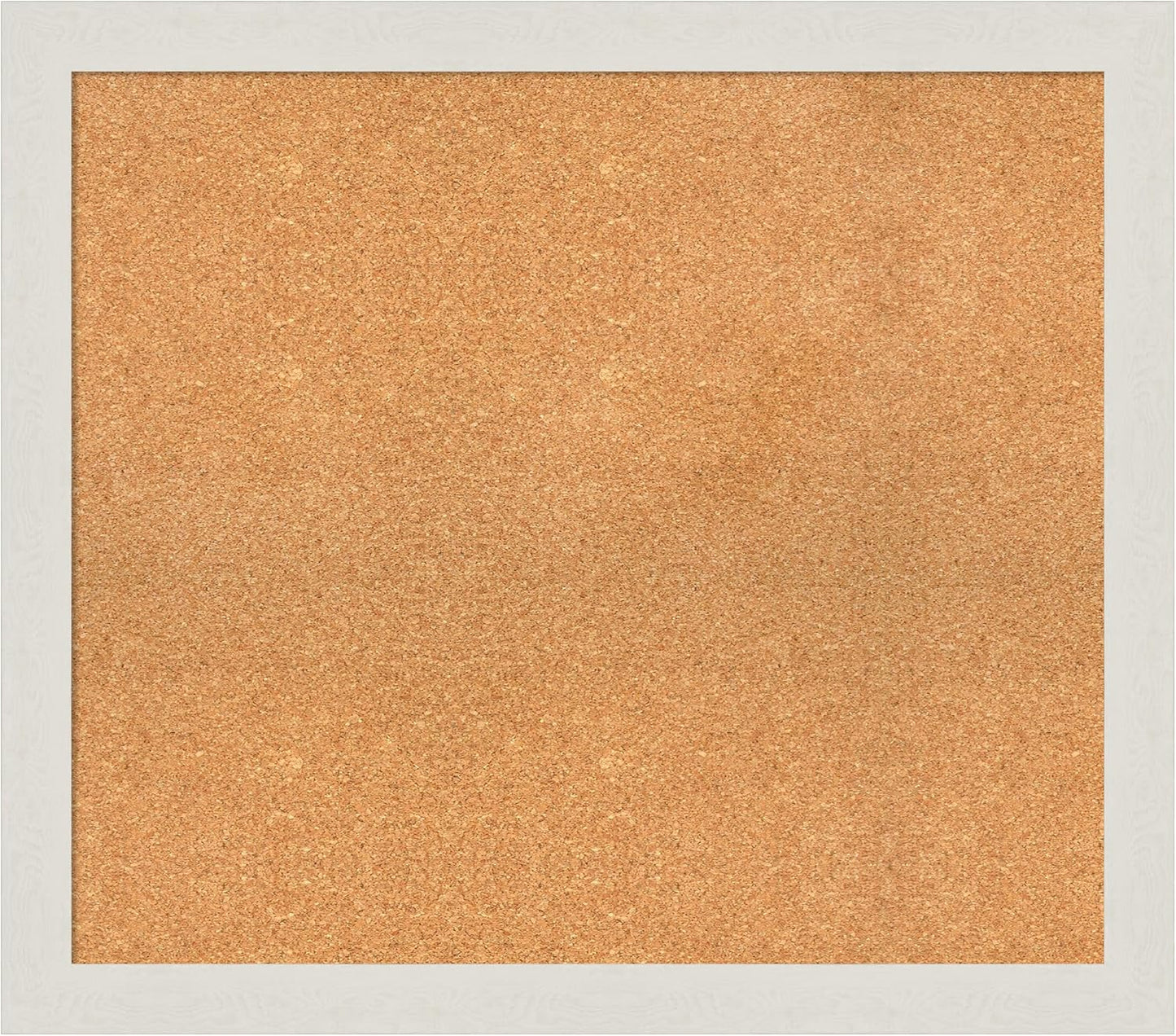 Amanti Art Natural Cork Board for Wall, 29x33 Vision Board with White Frame, Large Corkboard Office Decor for Home Organization, Country Rustic Corkboard Pinboard to Display Items for Home