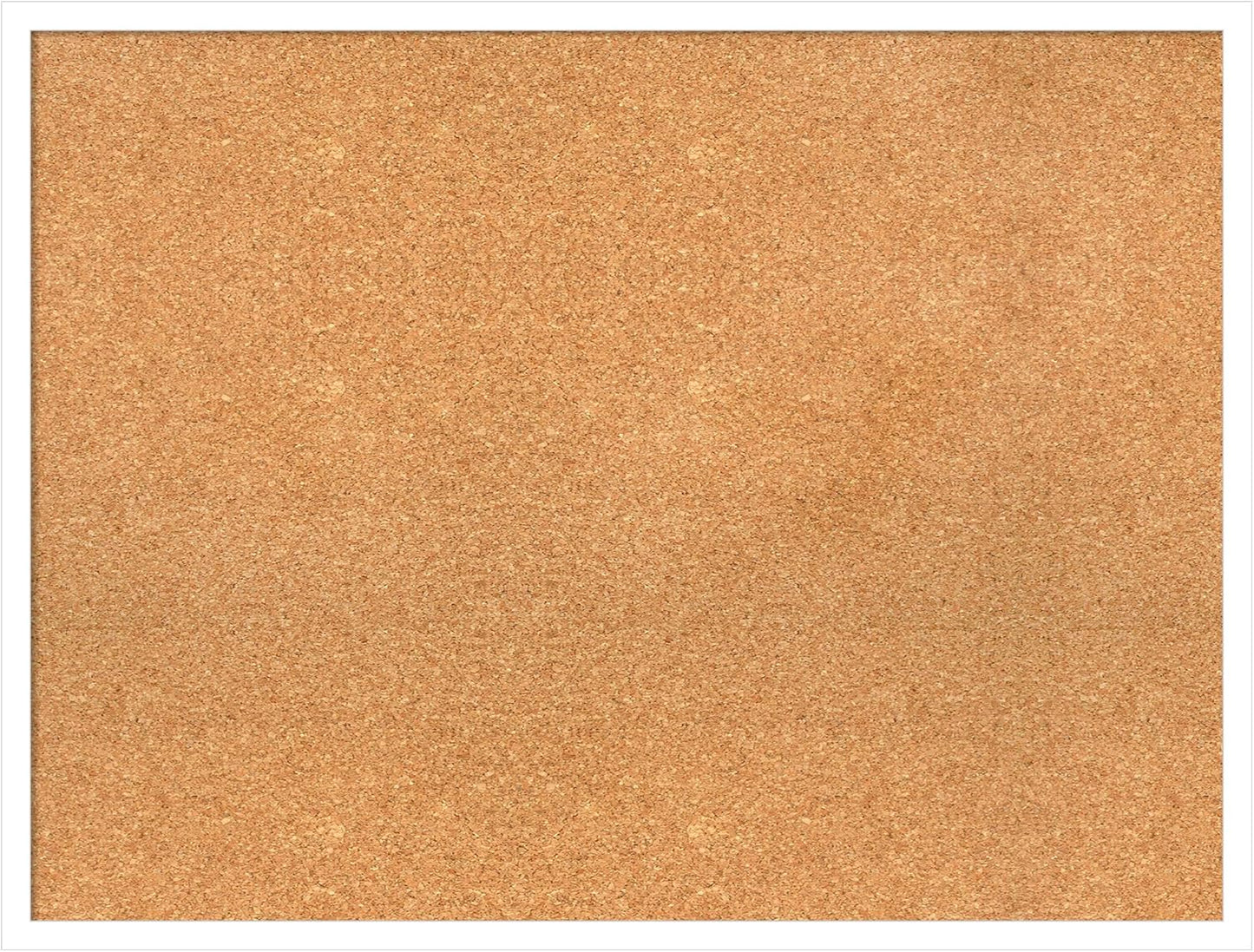 Amanti Art Natural Cork Board for Wall, 25x33 Vision Board with White Frame, Large Corkboard Office Decor for Home Organization, Modern Corkboard Pinboard to Display Items for Home Organization in