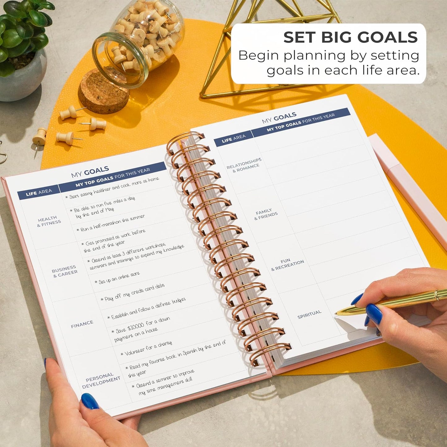 Clever Fox Planner 2nd Edition Spiral – Colorful Weekly & Monthly Goal Planner, Time Management & Productivity Organizer, Undated (Rose Gold)