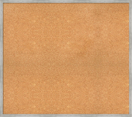 Amanti Art Natural Cork Board for Wall, 31x35 Vision Board with White Frame, Large Corkboard Office Decor for Home Organization, Cottage Corkboard Pinboard to Display Items for Home Organization in