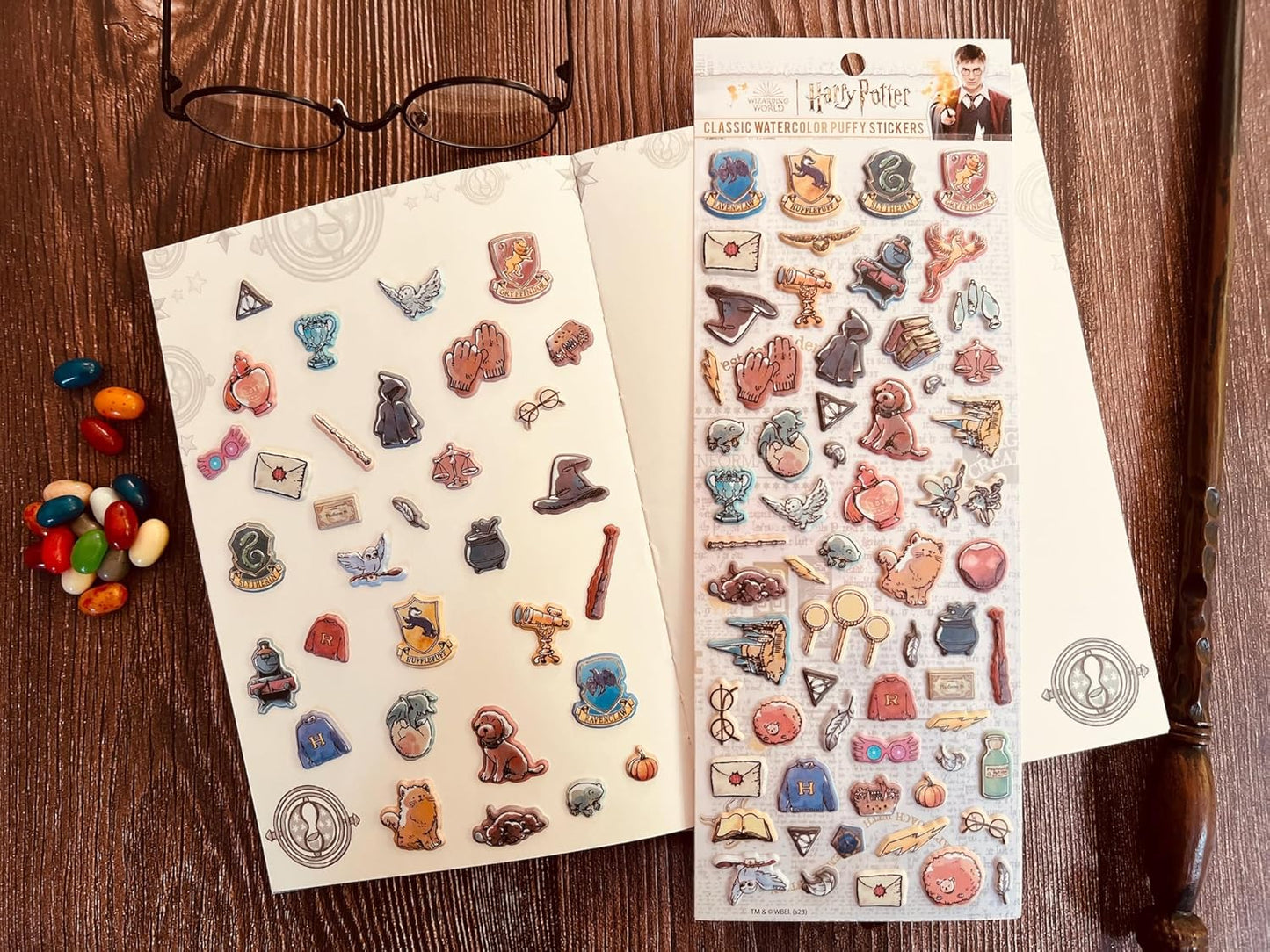 Conquest Journals Harry Potter Puffy Sticker Collection (Watercolor)