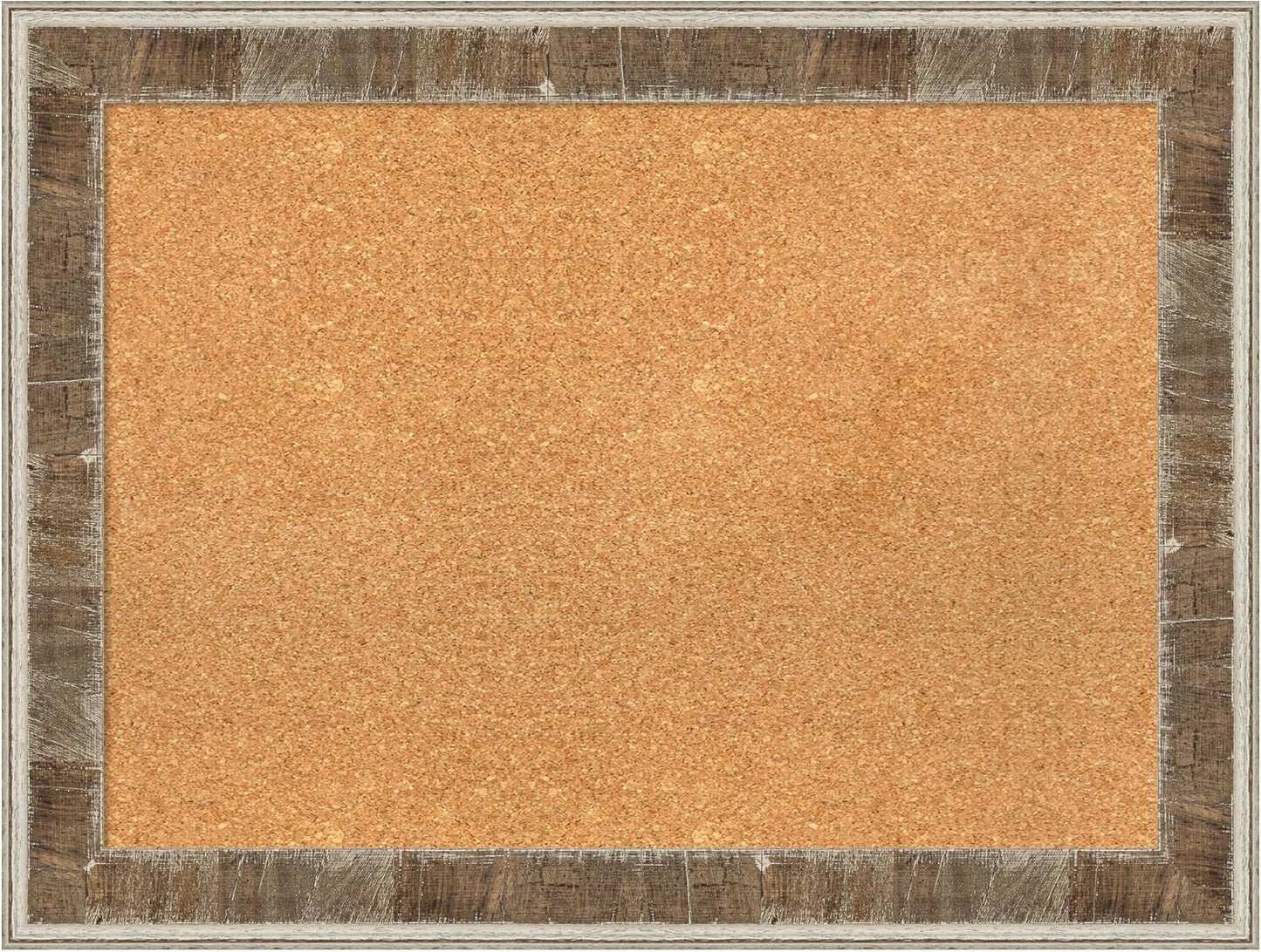 Amanti Art Natural Cork Board for Wall, 25x33 Vision Board with Brown Wood Frame, Medium Corkboard Office Decor for Home Organization, Rustic Farmhouse Corkboard Pinboard to display items for home