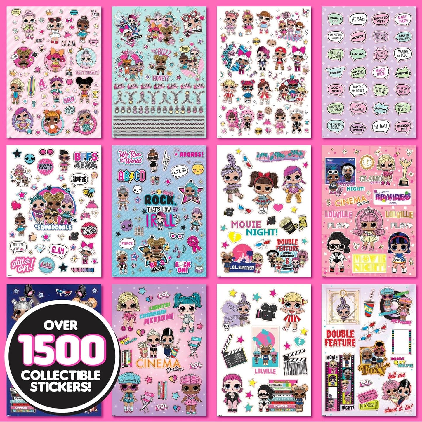 L.O.L. Surprise! 1500+ Surprise Stickers by Horizon Group USA