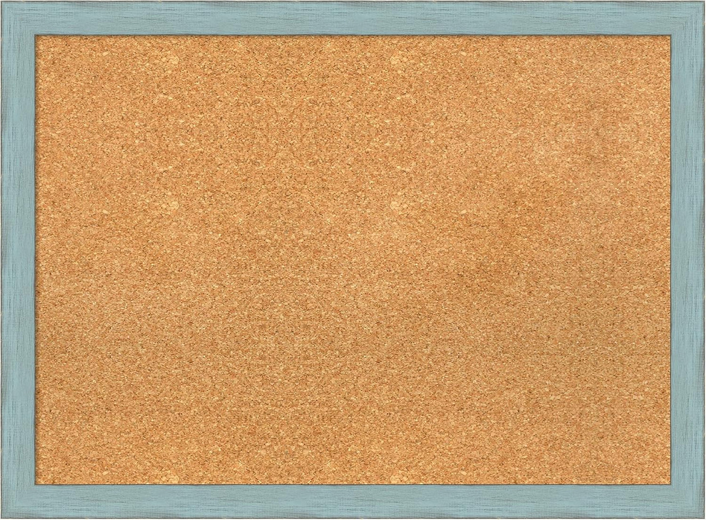 Amanti Art Natural Cork Board for Wall, 22x30 Vision Board with Blue Wood Frame, Medium Corkboard Office Decor for Home Organization, Rustic Farmhouse Corkboard Pinboard to display items for home