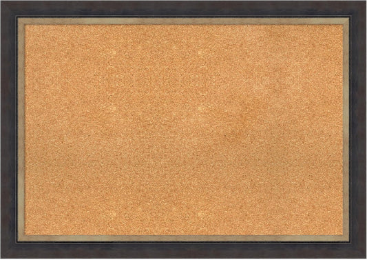 Amanti Art Natural Cork Board for Wall, 29x41 Vision Board with Black Wood Frame, Large Corkboard Office Decor for Home Organization, Casual Corkboard Pinboard to display items for home organization