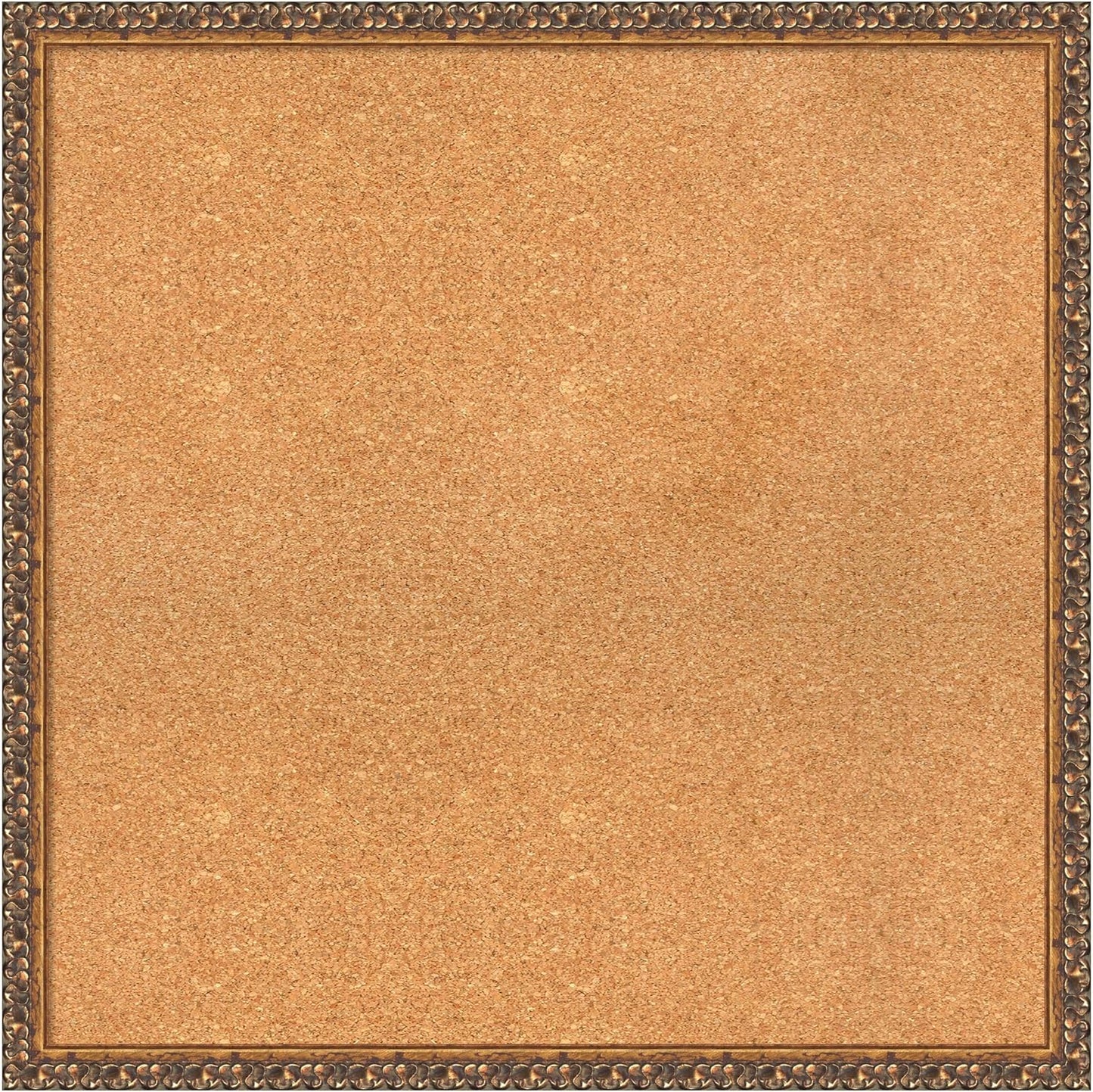 Amanti Art Natural Cork Board for Wall, 28x28 Vision Board with Bronze Frame, Large Corkboard Office Decor for Home Organization, Traditional Corkboard Pinboard to Display Items for Home Organization