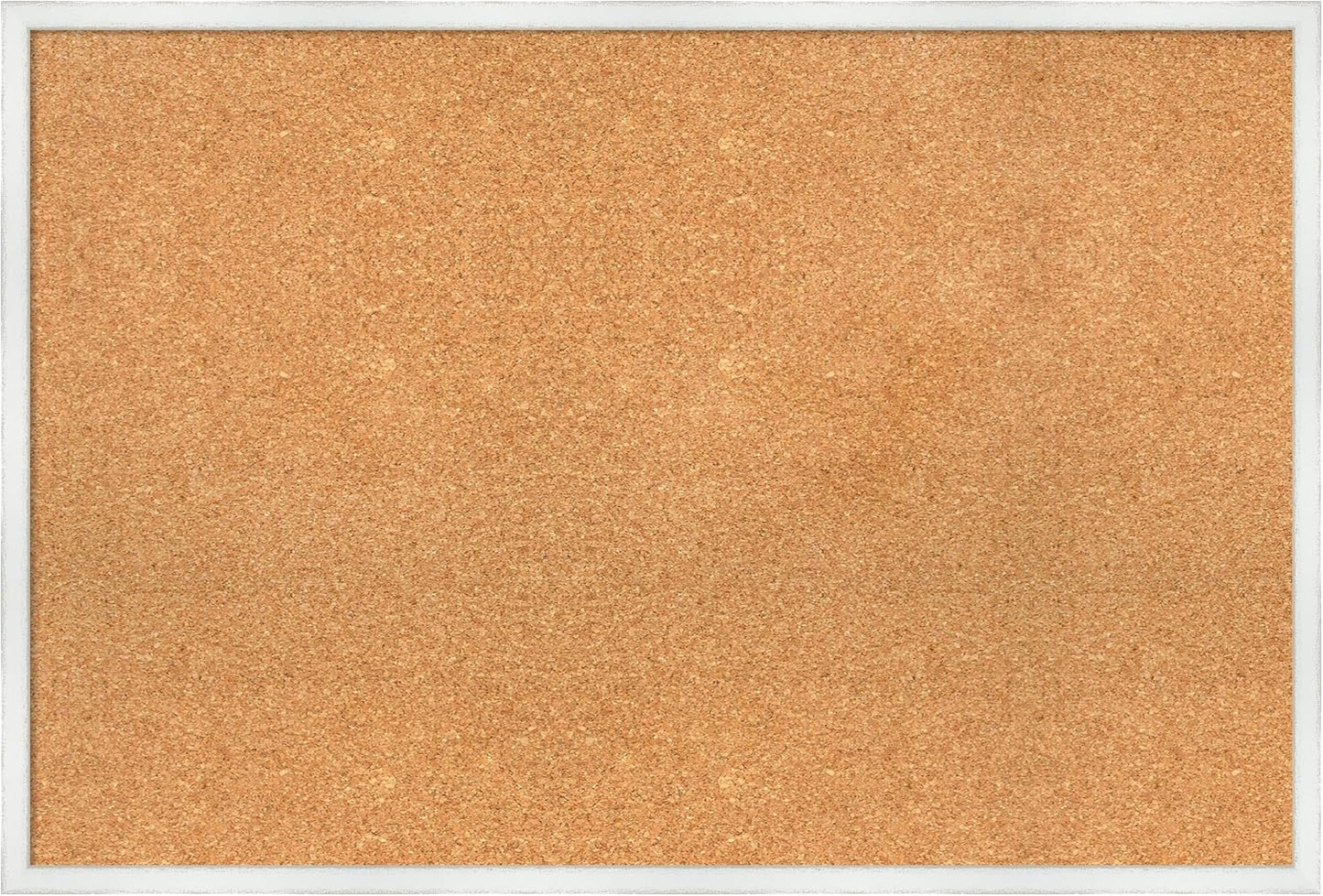 Amanti Art Natural Cork Board for Wall, 25x37 Vision Board with White Frame, Large Corkboard Office Decor for Home Organization, Country Rustic Corkboard Pinboard to Display Items for Home