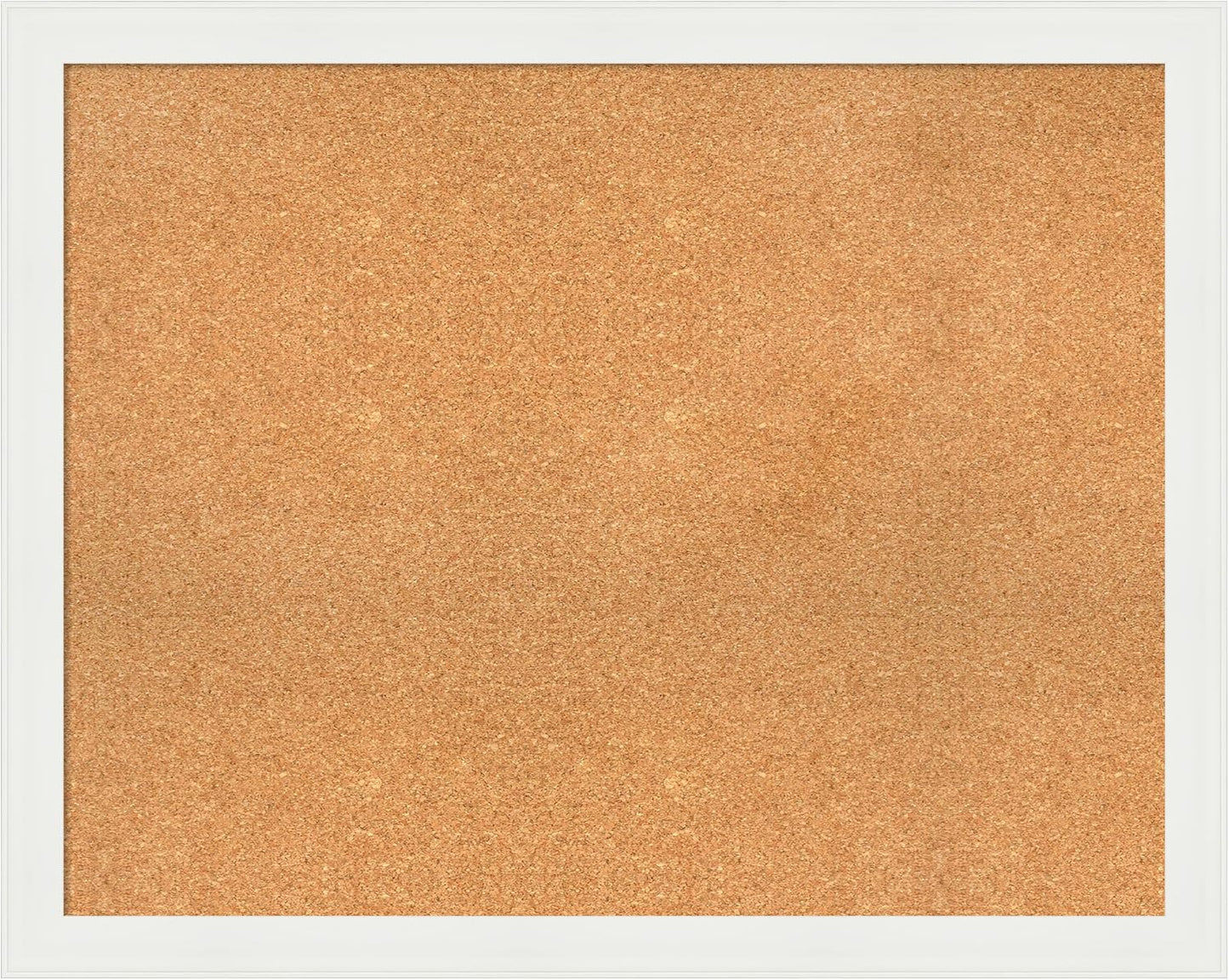 Amanti Art Natural Cork Board for Wall, 31x39 Vision Board with White Frame, Large Corkboard Office Decor for Home Organization, Casual Corkboard Pinboard to Display Items for Home Organization in