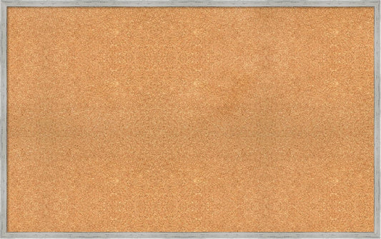 Amanti Art Natural Cork Board for Wall, 27x43 Vision Board with White Frame, Oversize Corkboard Office Decor for Home Organization, Cottage Corkboard Pinboard to Display Items for Home Organization