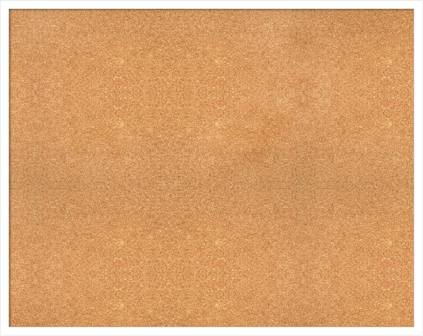 Amanti Art Natural Cork Board for Wall, 31x39 Vision Board with White Frame, X-Large Corkboard Office Decor for Home Organization, Modern Corkboard Pinboard to Display Items for Home Organization in