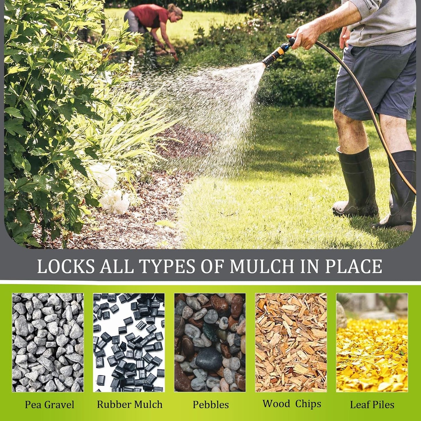 Mulch Glue for Landscaping, Easy Hold Rock Glue for Landscaping, Fast Drying Landscape Mulch Stone Glues for Rocks Binder, Non-Toxic Strong Mulches Binder Pea Gravel Lock - 32oz