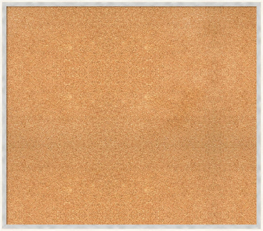 Amanti Art Natural Cork Board for Wall, 29x33 Vision Board with White Frame, Large Corkboard Office Decor for Home Organization, Modern Corkboard Pinboard to Display Items for Home Organization in