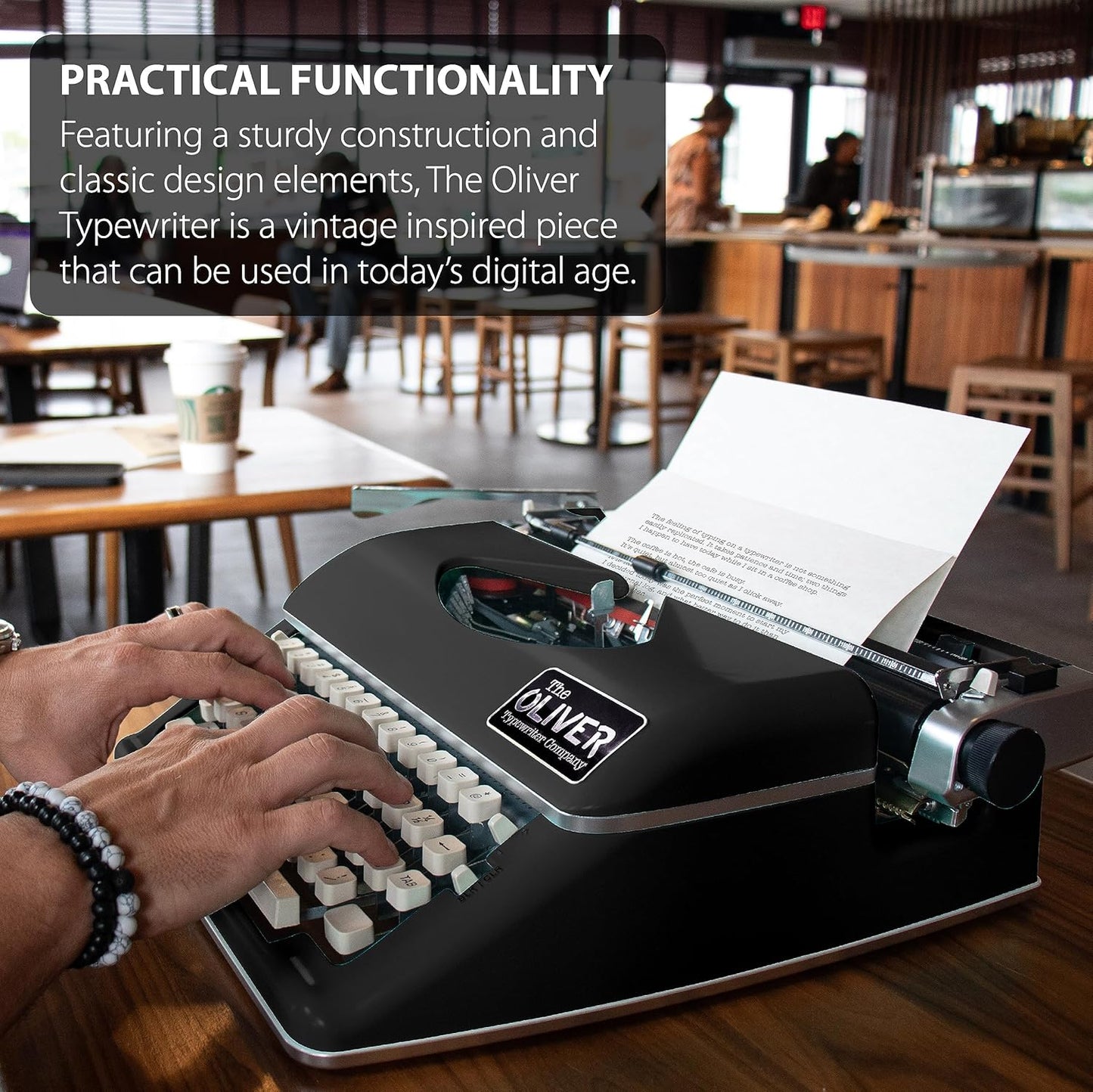 Timeless Manual Typewriter, Black