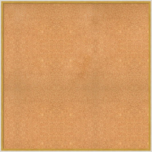 Amanti Art Natural Cork Board for Wall, 37x37 Vision Board with White Frame, Oversize Corkboard Office Decor for Home Organization, Modern Corkboard Pinboard to Display Items for Home Organization in