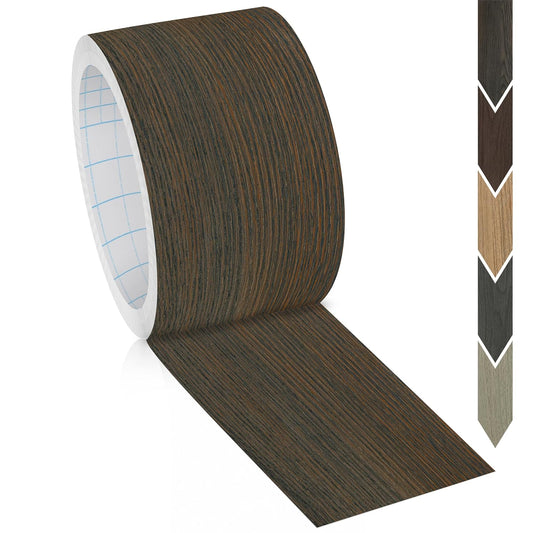 GSCIT Club Wood Grain Repair Tape, 2.4 inch X 100ft Self Adhesive Brown Walnut Grain Repair Patch for Tables, Chairs, Baseboards, Doors, Windows, Floors, Handicraft DIY.