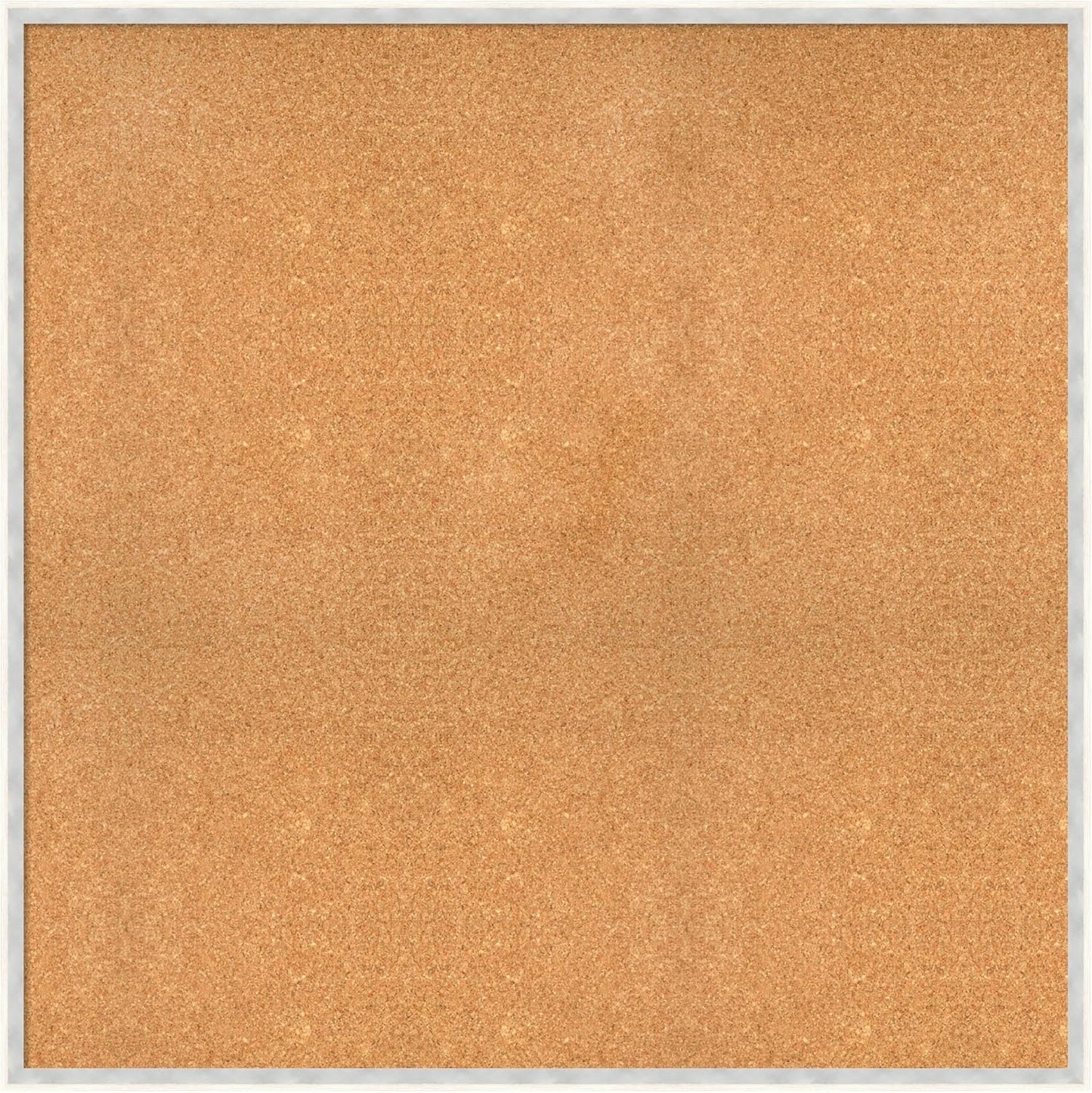 Amanti Art Natural Cork Board for Wall, 37x37 Vision Board with White Frame, Oversize Corkboard Office Decor for Home Organization, Modern Corkboard Pinboard to Display Items for Home Organization in