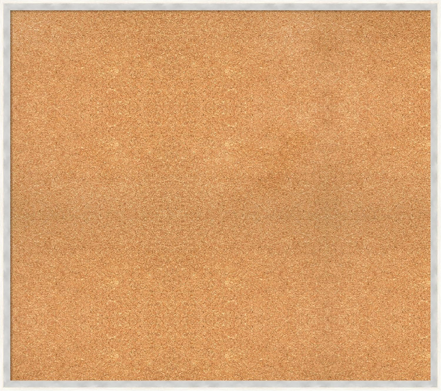 Amanti Art Natural Cork Board for Wall, 31x35 Vision Board with White Frame, Large Corkboard Office Decor for Home Organization, Modern Corkboard Pinboard to Display Items for Home Organization in