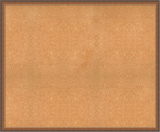 Amanti Art Natural Cork Board for Wall, 38x46 Vision Board with Bronze Frame, Oversize Corkboard Office Decor for Home Organization, Modern Corkboard Pinboard to Display Items for Home Organization