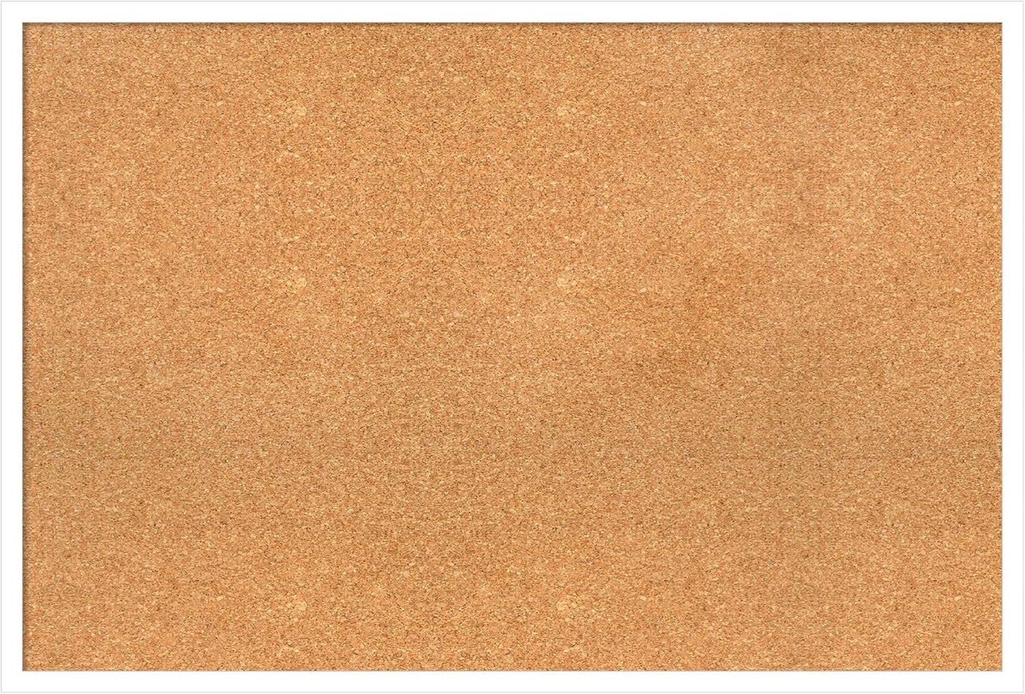 Amanti Art Natural Cork Board for Wall, 25x37 Vision Board with White Frame, Large Corkboard Office Decor for Home Organization, Modern Corkboard Pinboard to Display Items for Home Organization in