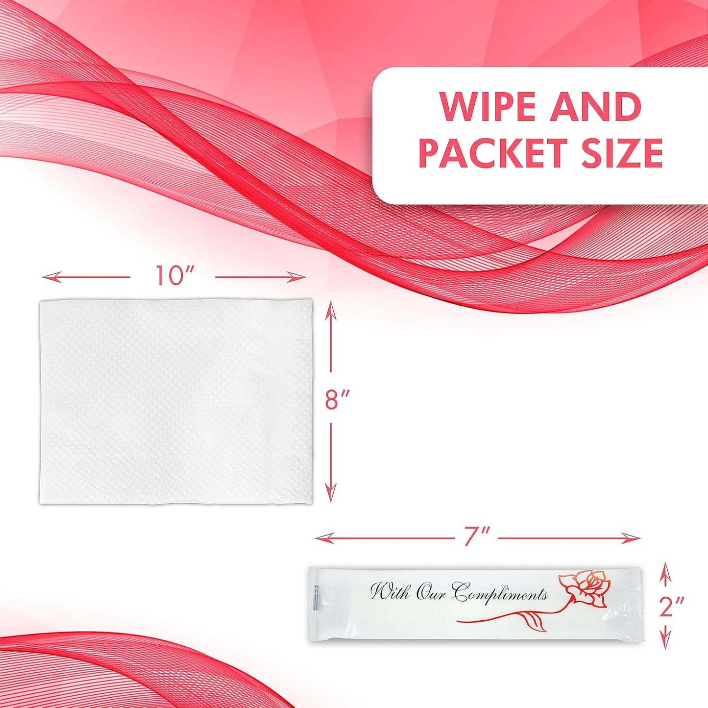 Diamond Wipes Pre-moistened Hand Wipes - “With Our Compliments” Logo 10x8” Extra Thick Lemon-Scented Pack of 1000 Individually Wrapped Wet Wipes