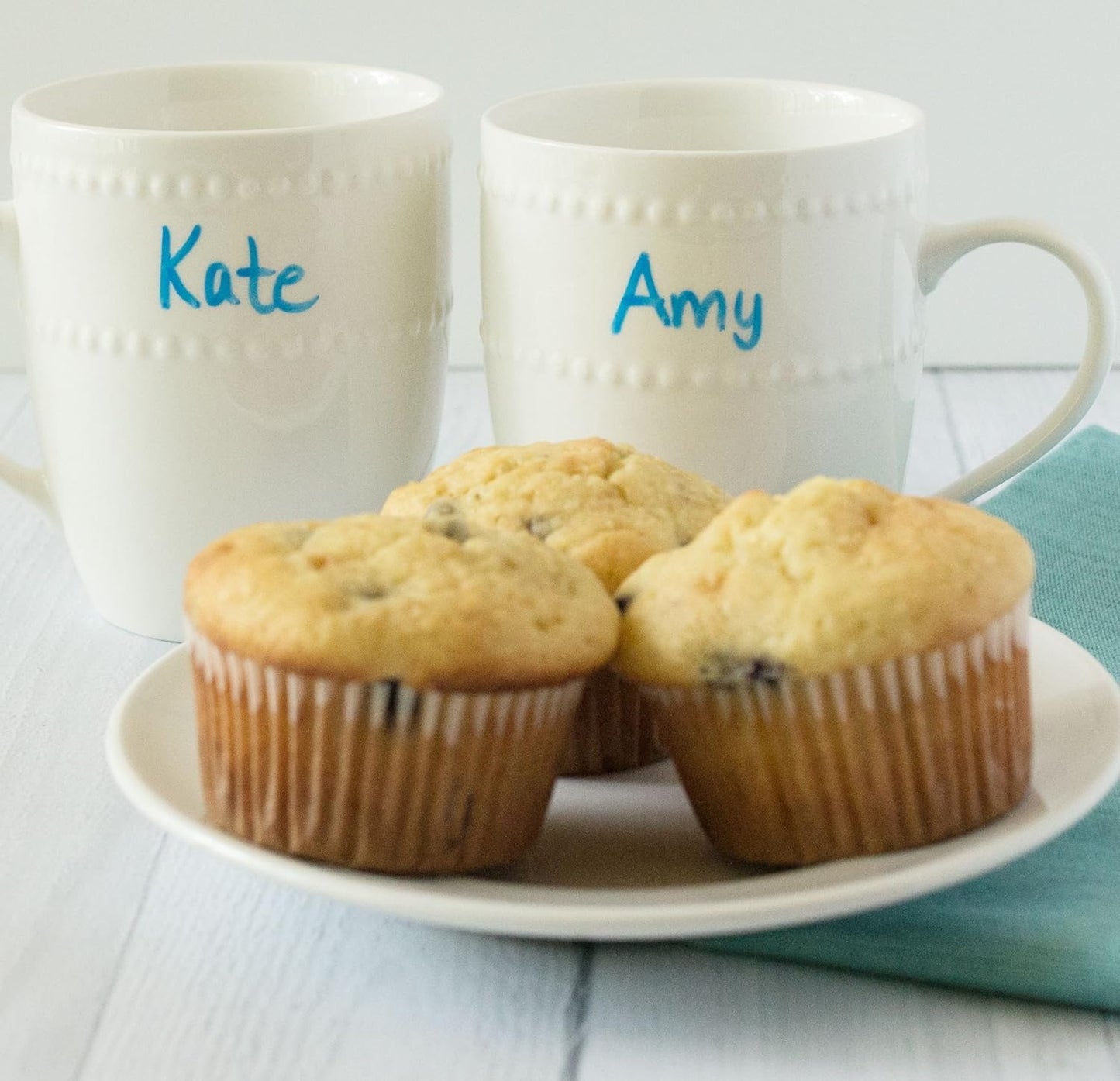 Cestari Blue Liquid Chalk Marker Pen - 2mm Skinny Tip - Nontoxic for Wine Glasses, Chalkboards, Windows, Mirrors, and More