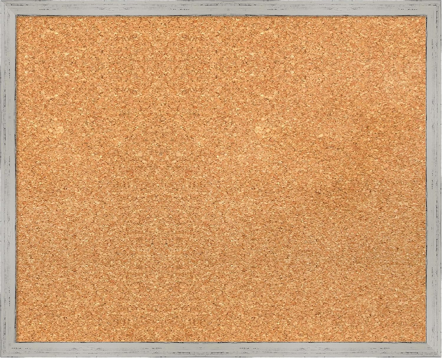 Amanti Art Natural Cork Board for Wall, 17x21 Vision Board with White Frame, Small Corkboard Office Decor for Home Organization, Cottage Corkboard Pinboard to Display Items for Home Organization in