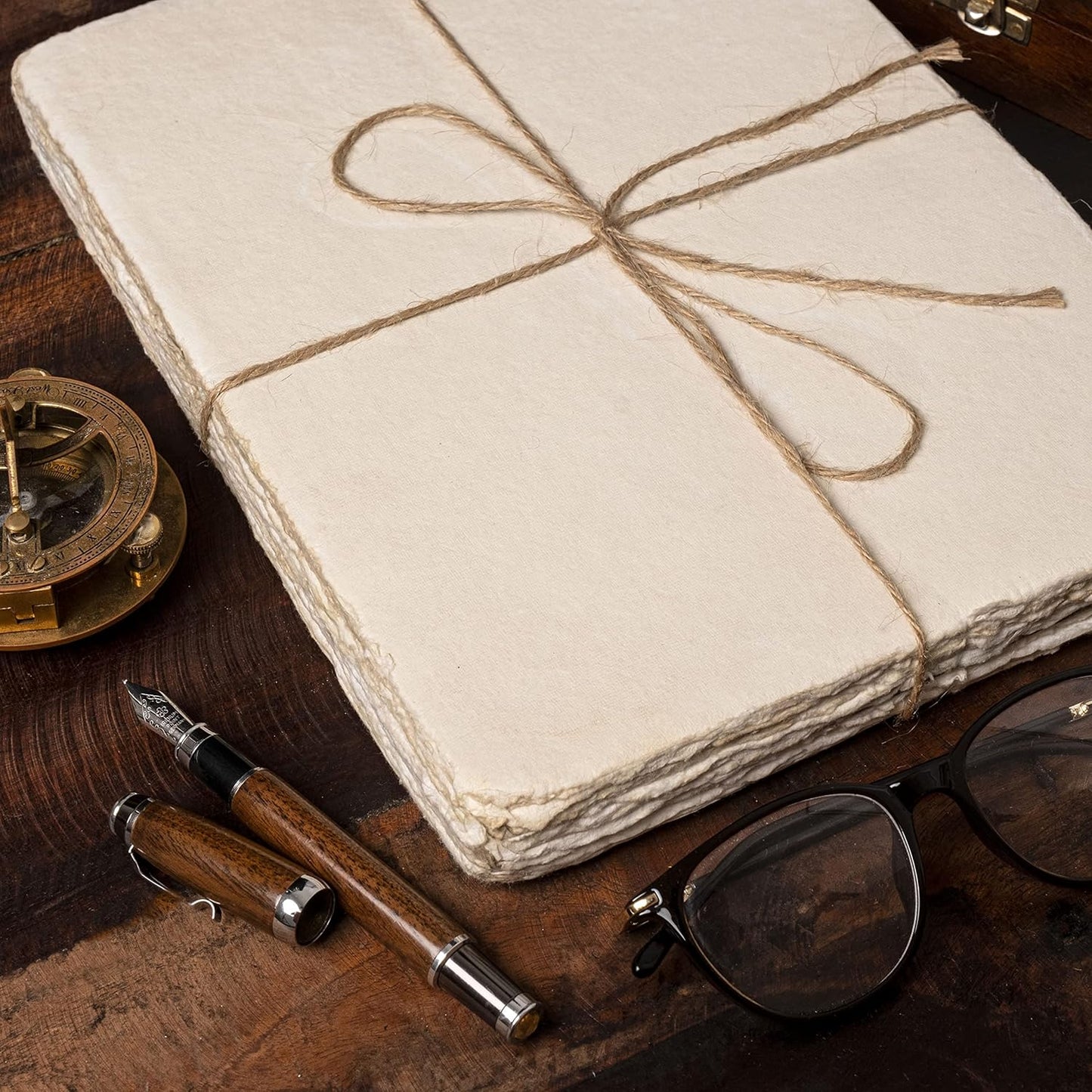 Watercolor Paper | Letter Sized Vintage Paper 8.5 x 11 Inches | 200 GSM Handmade Paper | 50 Sheets of Recycled Cotton Papers, Perfect for Any Medium, Blank Water Color Papers, Antique Paper